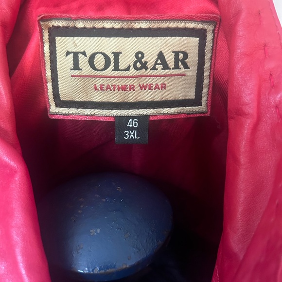 Vintage red coat faux leather - Picture 5 of 5